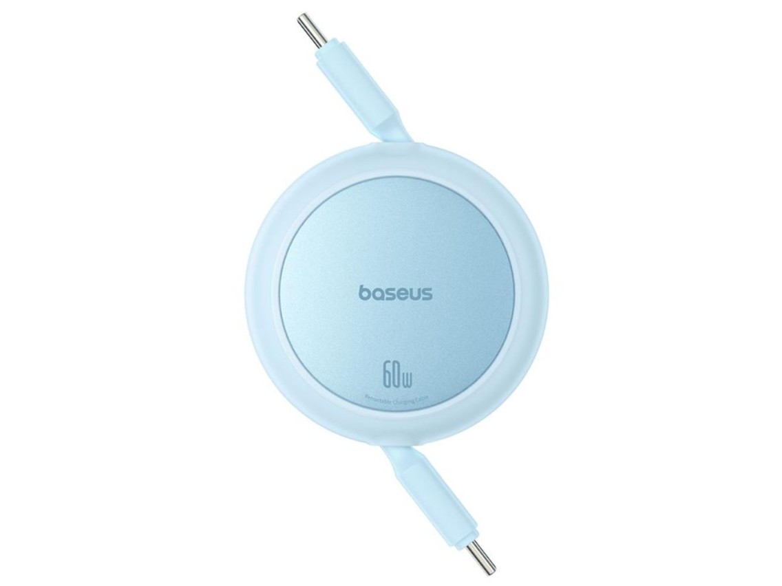 Cable de carga Baseus Free2Pull Mini USB-C a USB-C 60 W 1 m Azul Galaxy