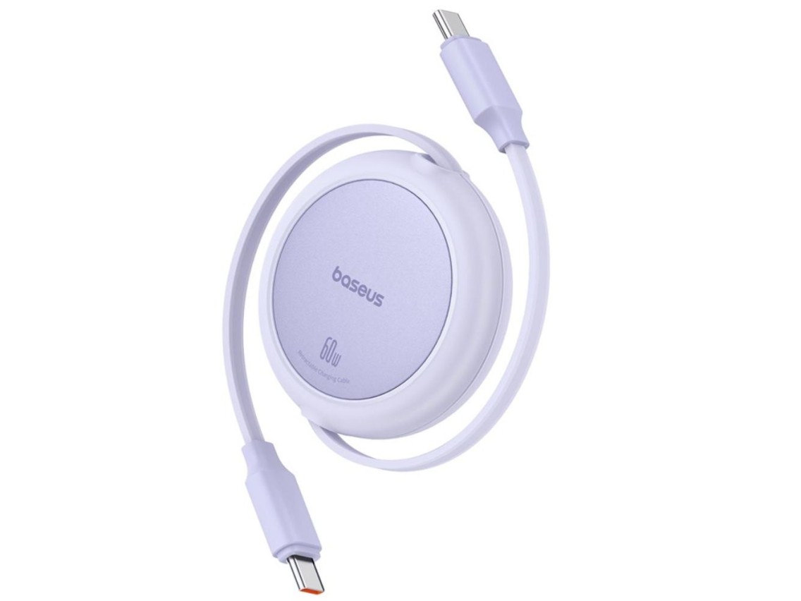 Baseus Free2Pull Mini Charging Cable USB-C to USB-C 60W 1m Nebula Purple