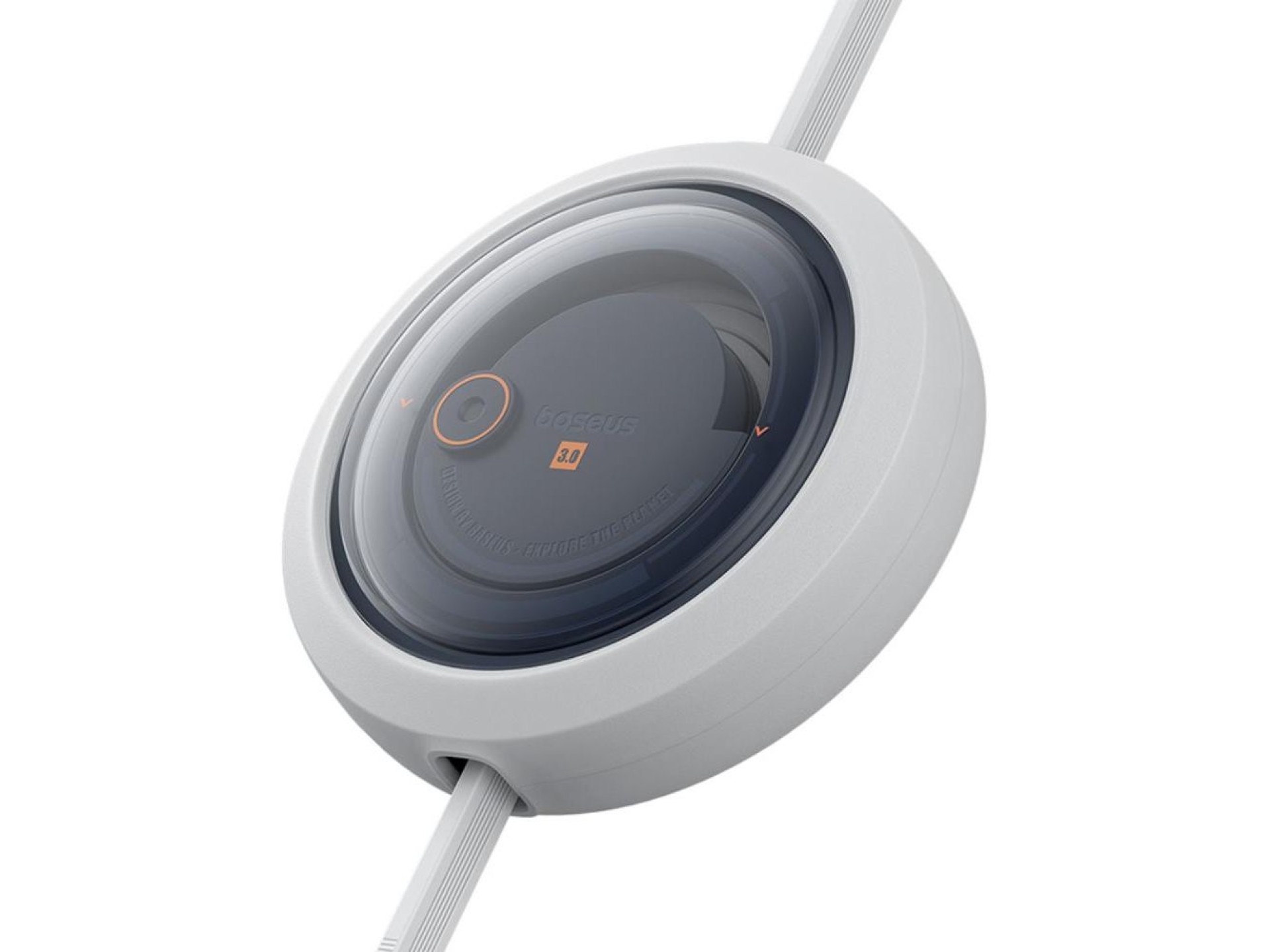 Baseus Free2Draw Retractable Crystal Fast Charging Data Cable USB to M+L+C 3.5A 1.1m Moon White