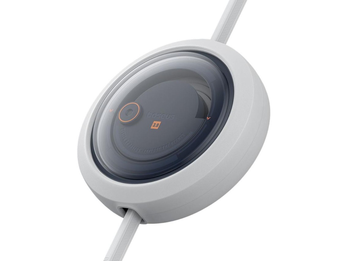 Baseus Free2Draw Retractable Crystal Fast Charging Data Cable USB to M+L+C 100W 1.1m Moon White