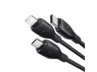 Baseus Ultra-Fast One-for-Three Fast Charging Cable USB-A to M+L+C 3.5A 0.8m Cosmic Black Baseus Ultra-Fast One-for-Three Fast Charging Cable USB-A to M+L+C 3.5A 0.8m Cosmic Black