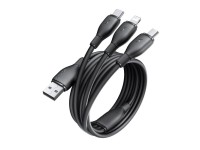 Baseus Ultra-Fast One-for-Three Fast Charging Cable USB-A to M+L+C 3.5A 0.8m Cosmic Black Baseus Ultra-Fast One-for-Three Fast Charging Cable USB-A to M+L+C 3.5A 0.8m Cosmic Black
