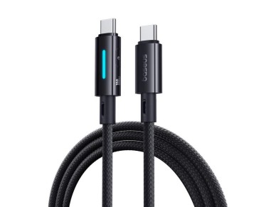 Cable USB-C Baseus Lit de 1 m y 100 W, color negro cósmico