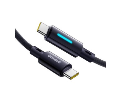 Cable USB-C Baseus Lit de 2 m y 100 W, color negro c�smico