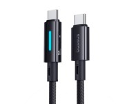 Baseus Lit Cable USB-C - USB-C 2m 100W Cosmic Black Baseus Lit Cable USB-C - USB-C 2m 100W Cosmic Black