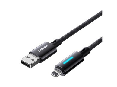 Cable USB-Lightning Baseus Lit de 1 m y 2,4 A, color negro cósmico
