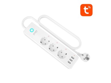 Regleta de enchufes inteligente Gosund P1 PLUS con WiFi (3 enchufes CA Schuko, 3 enchufes USB-A) Tuy