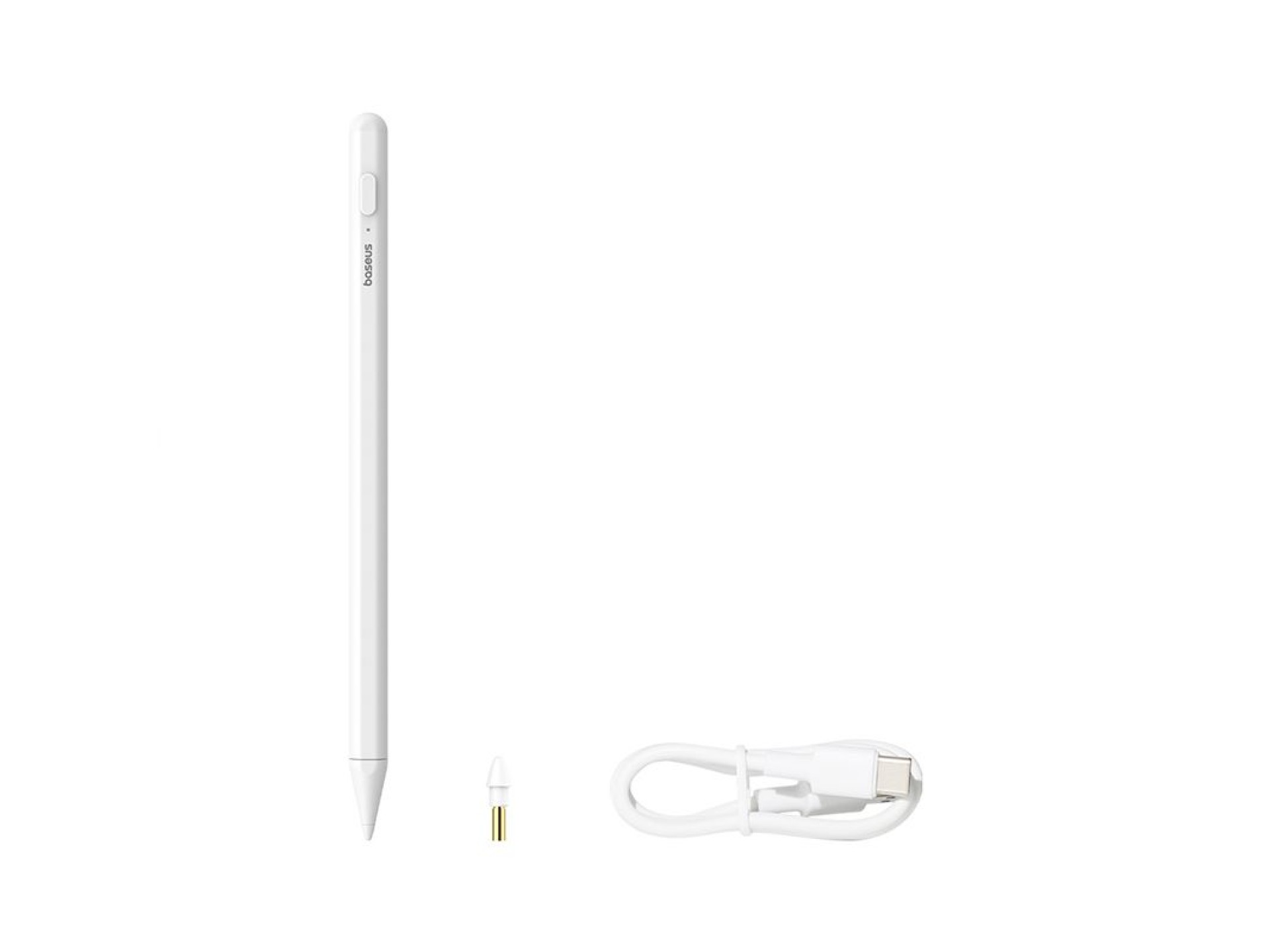 OS-Baseus Smooth Writing 2 Series Stylus Lite with LED Indicators, Moon White (Active version with t