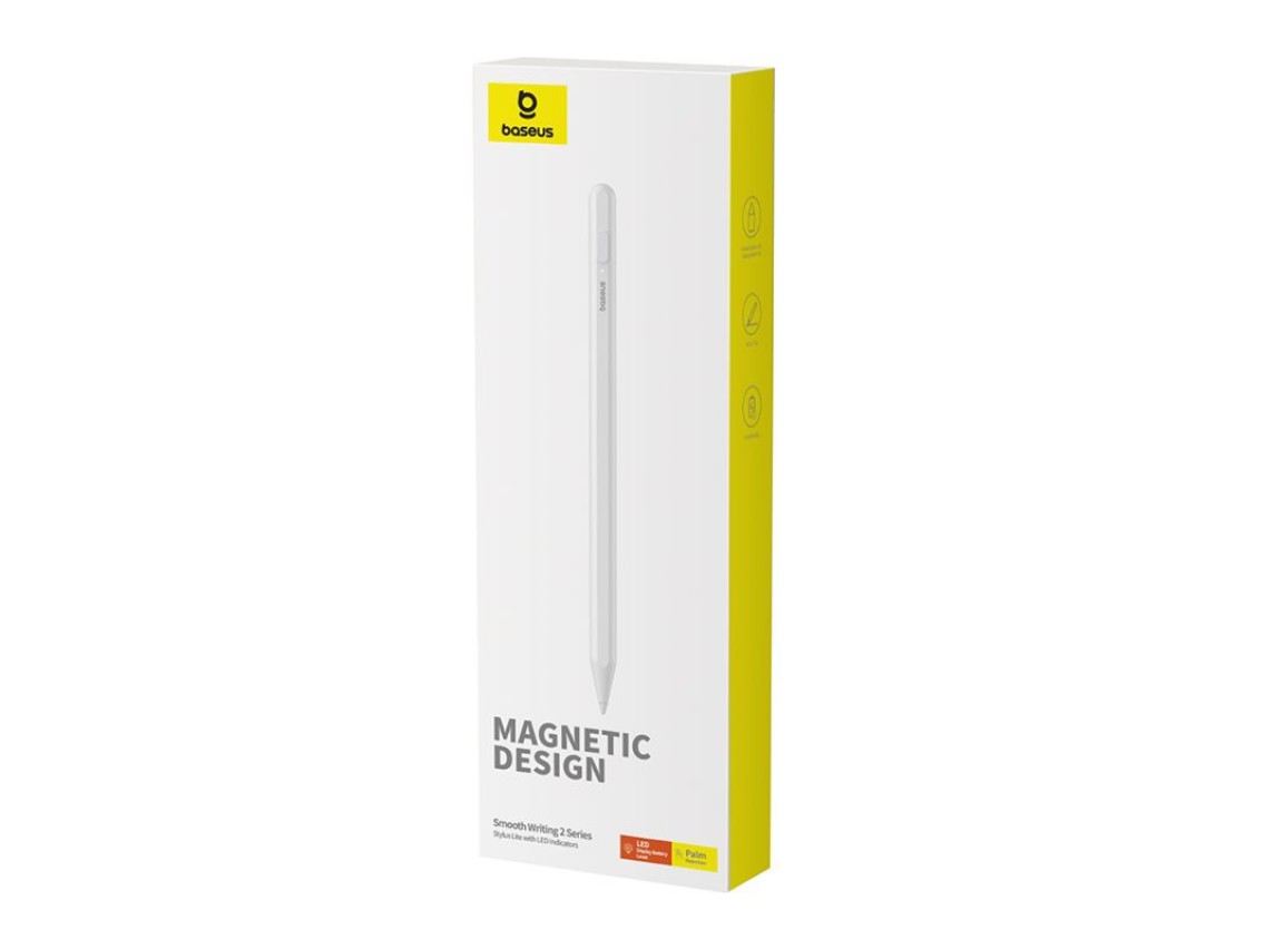 OS-Baseus Smooth Writing 2 Series Stylus Lite with LED Indicators, Moon White (Active version with t