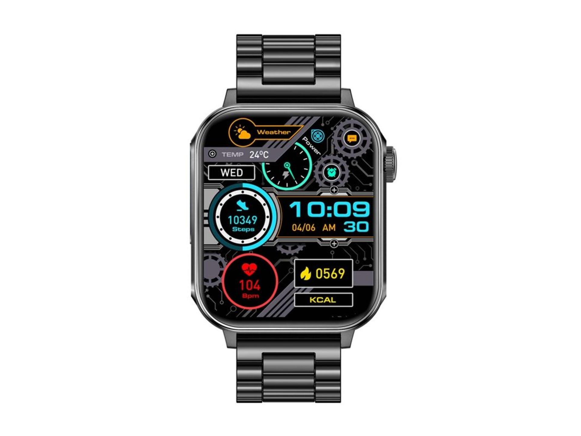 Relógio inteligente Colmi P80 (preto aço)