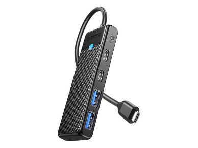 Concentrador Orico 4 en 1 USB A3.0x2 + Tipo-C3.0x1 + PD100Wx1