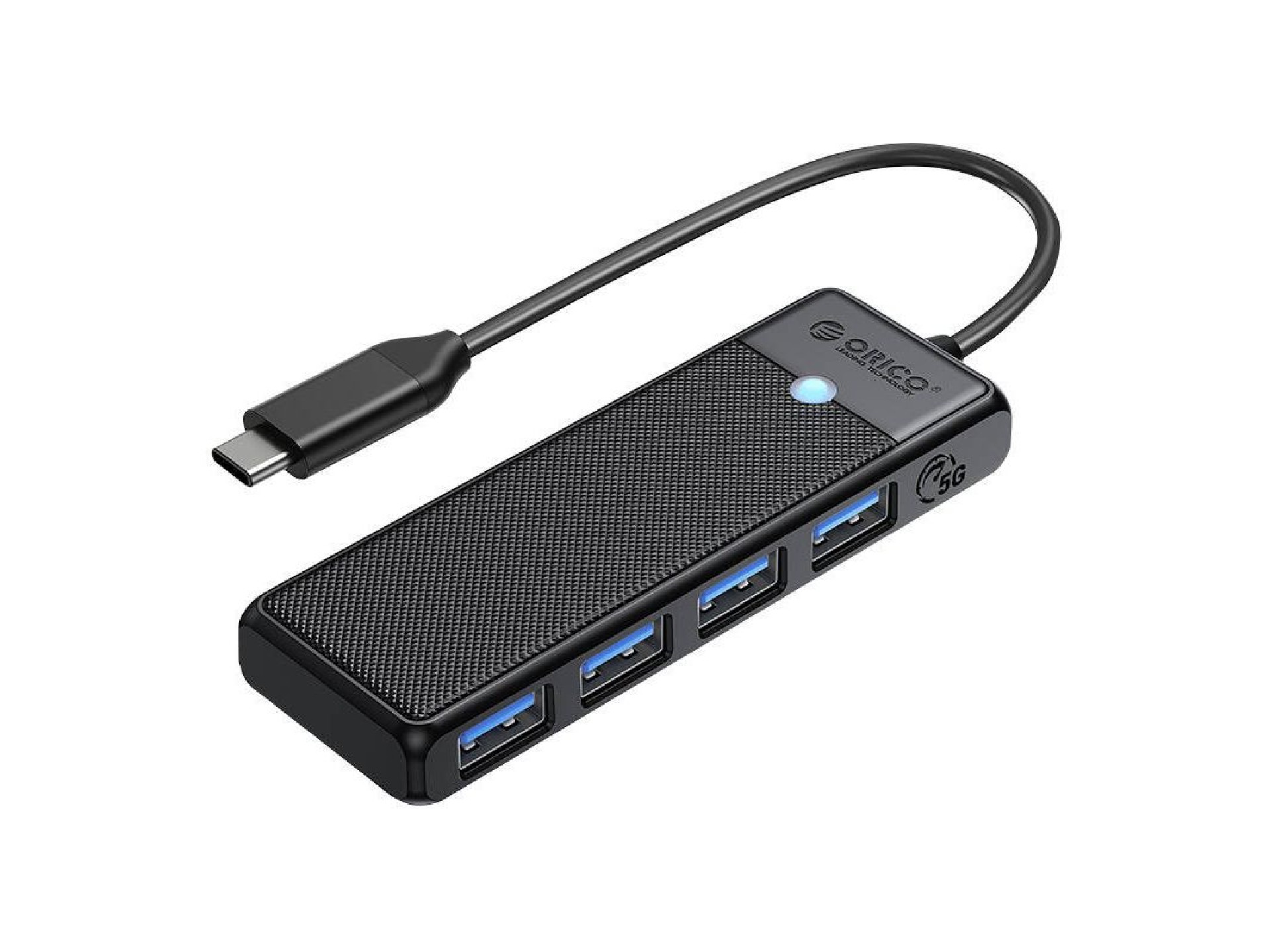 Concentrador Orico 4 en 1 USB A3.0x4 (negro)