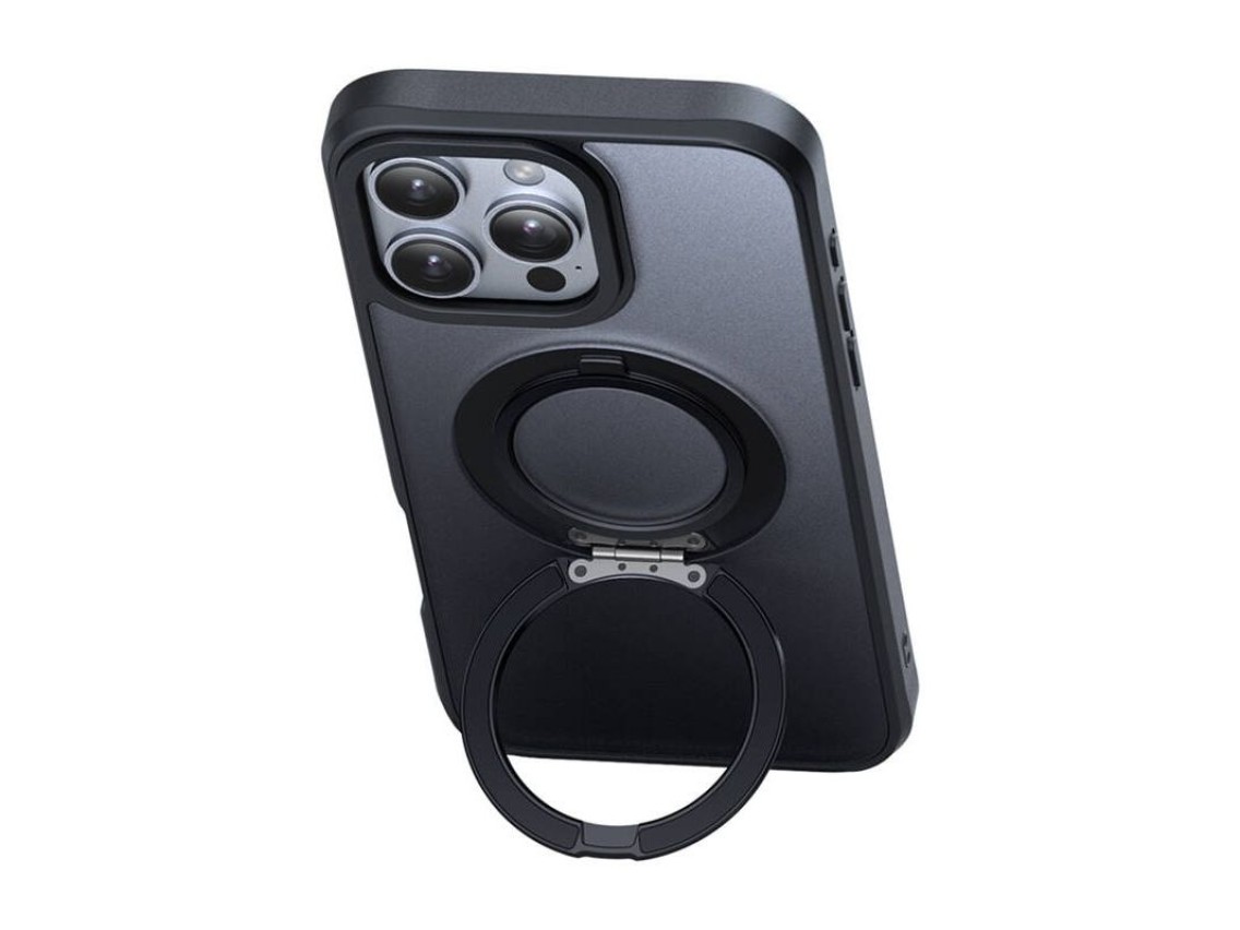 McDodo PC-4933 MagSafe case for iPhone 16 Pro Max with stand (black)
