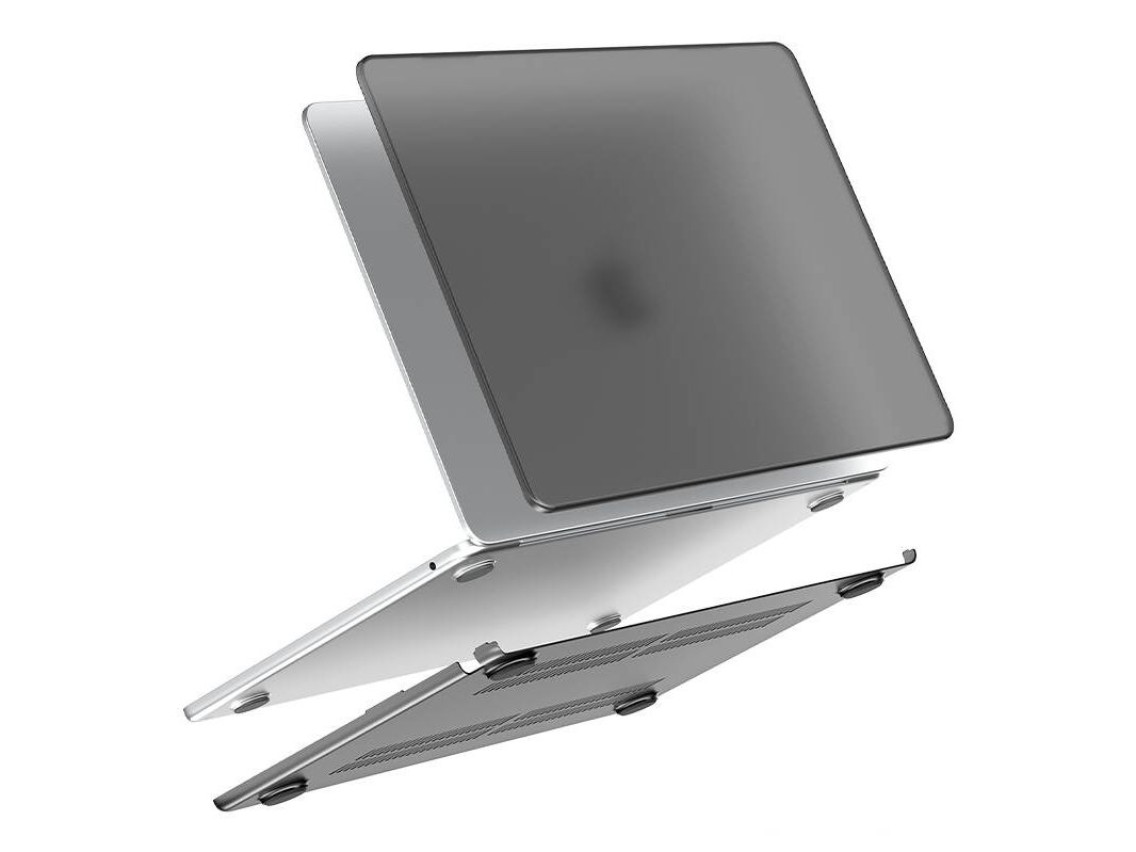 Capa Lention com acabamento fosco para Macbook Pro 14" (preta)