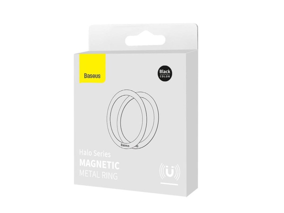 Baseus set of stickers HALO for the magnetic holder round black plates 2 pcs