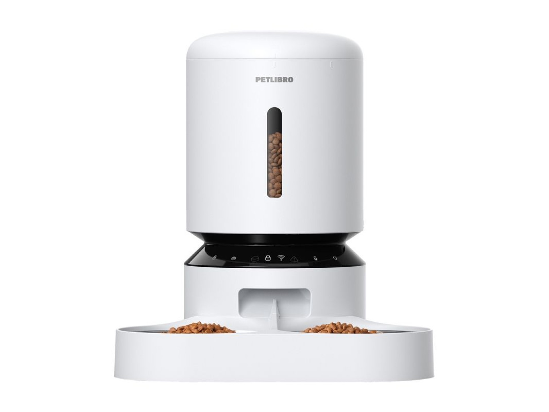Dispensador de comida Petlibro Granary con doble cuenco, Wifi, 5 l (blanco)