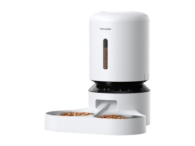 Dispensador de comida Petlibro Granary con doble cuenco, Wifi, 5 l (blanco)