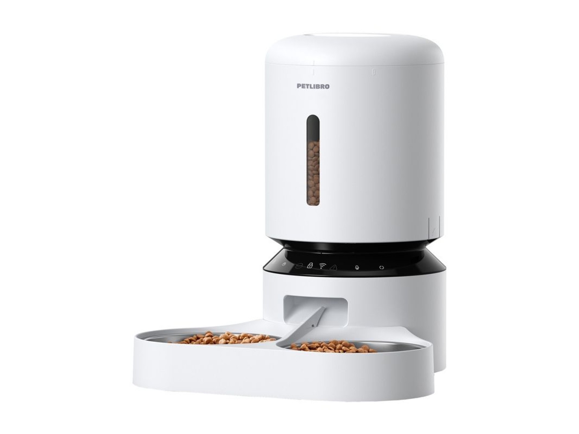 Dispensador de comida Petlibro Granary con doble cuenco, Wifi, 5 l (blanco)