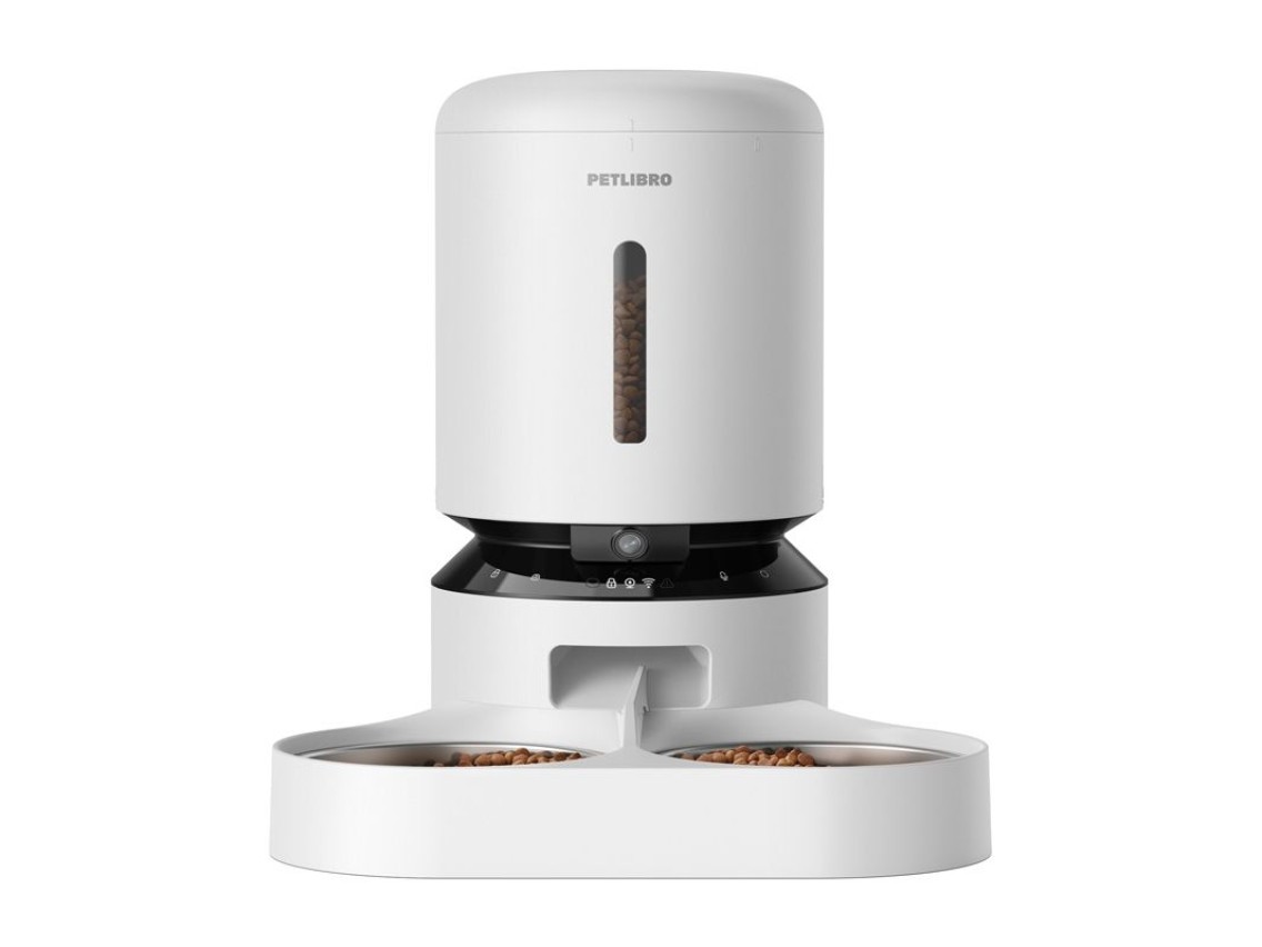 Petlibro Granary camera feed dispenser with double bowl, 5L (white)