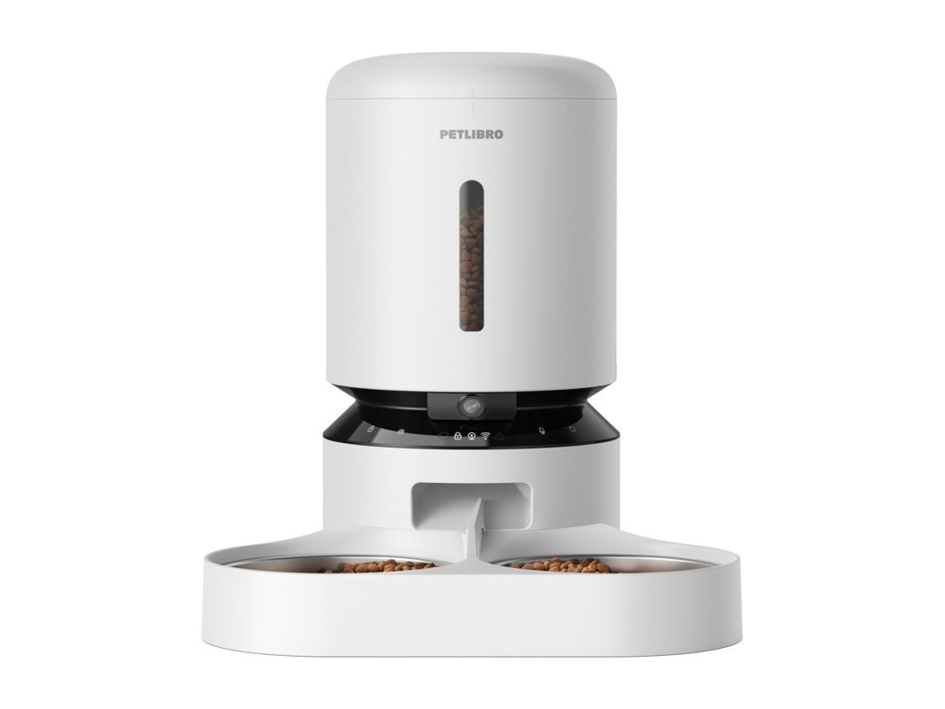 Petlibro Granary camera feed dispenser with double bowl, 5L (white)