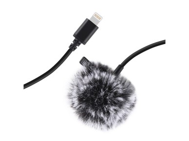 Microfone de lapela Jack Puluz com clipe PU426, cabo de 1,5 m e conector Lightning de 3,5 mm. Microfone de lapela Jack Puluz com clipe PU426, cabo de 1,5 m e conector Lightning de 3,5 mm.