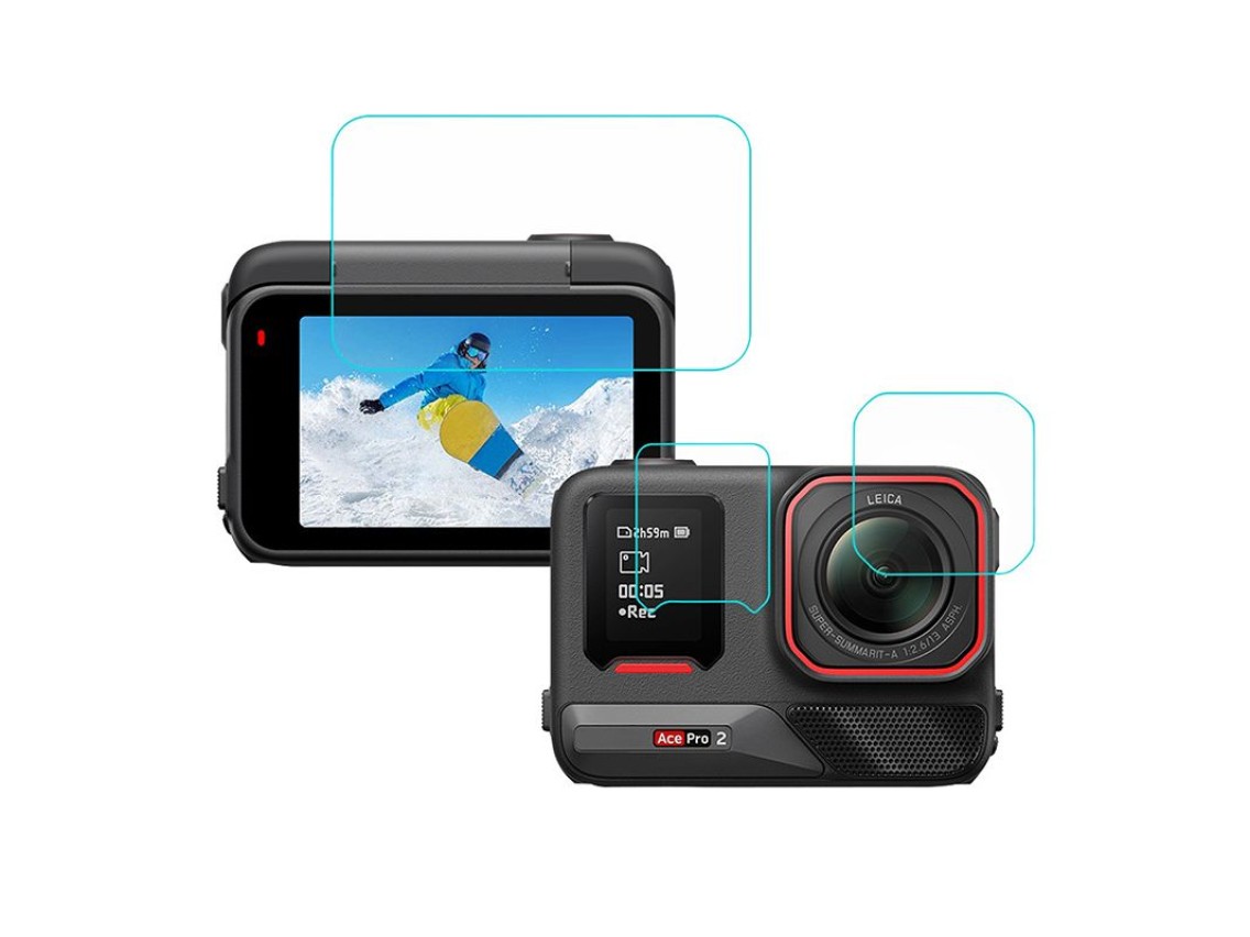 Pel�cula protetora Puluz 3 em 1 para Insta 360 Ace Pro 2