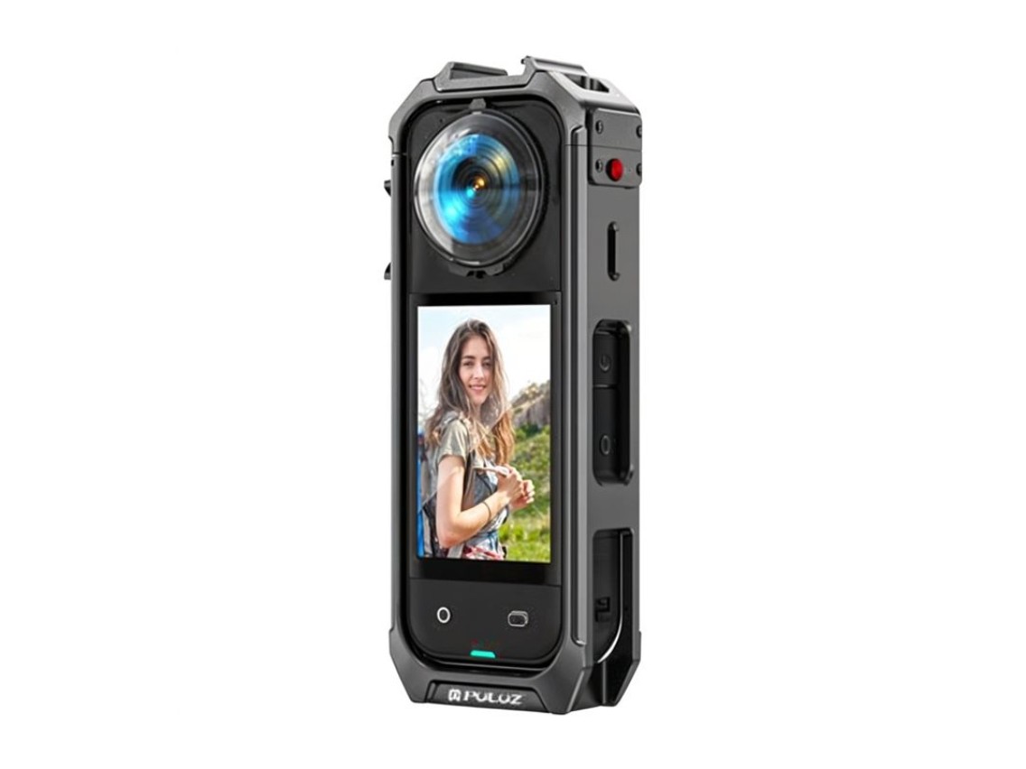 Estojo de proteção metálico PULUZ com tampa de lente para Insta360 X5