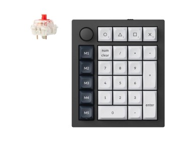 Keychron Q0 Max RGB Wireless Numeric Keyboard, Red Switch (Black) [Q0M-M1].
