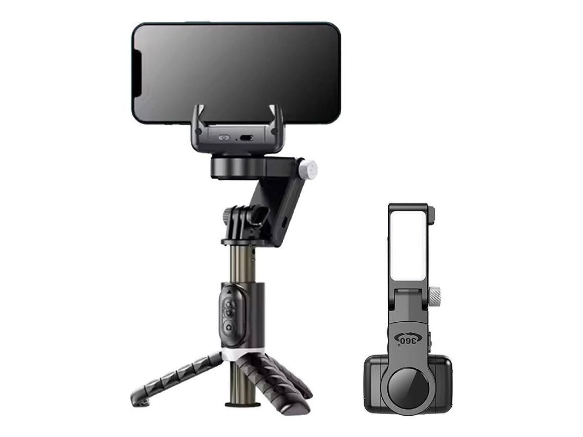 Gimbal/suporte com luz APEXEL Q18 (preto)