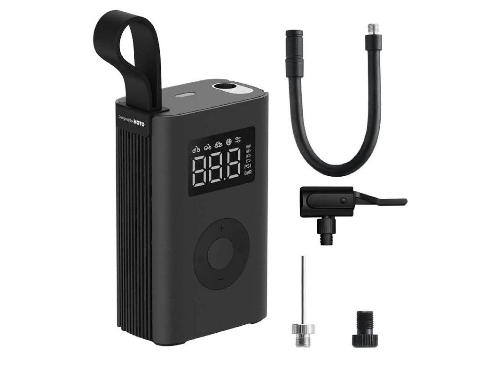 Compressor portátil, bomba elétrica HOTO QWCQA001 (10,3 bar, 150 PSI, 2000mAh)