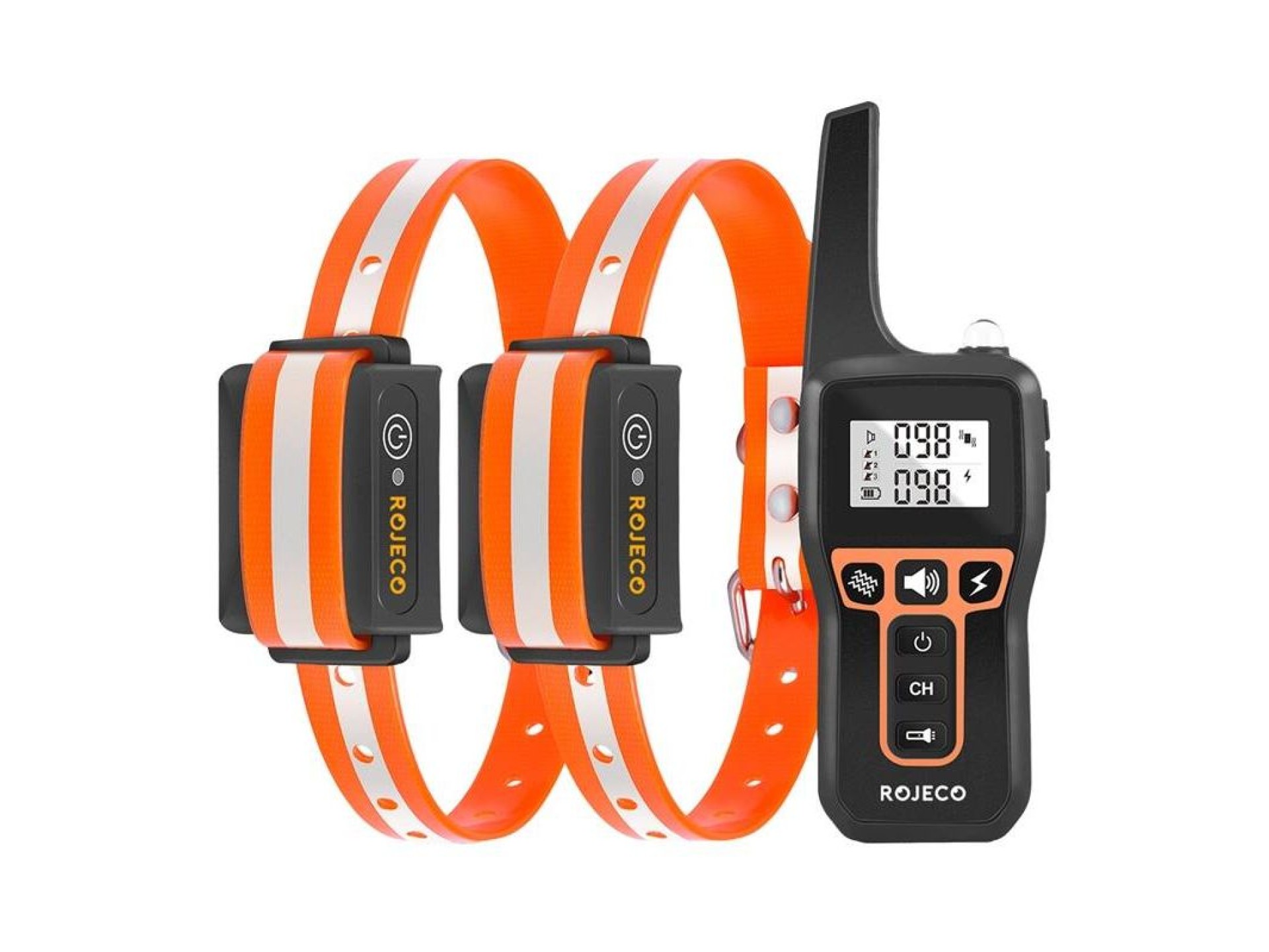 Rojeco PD5291000m Dog Training Collar with 2 Collars