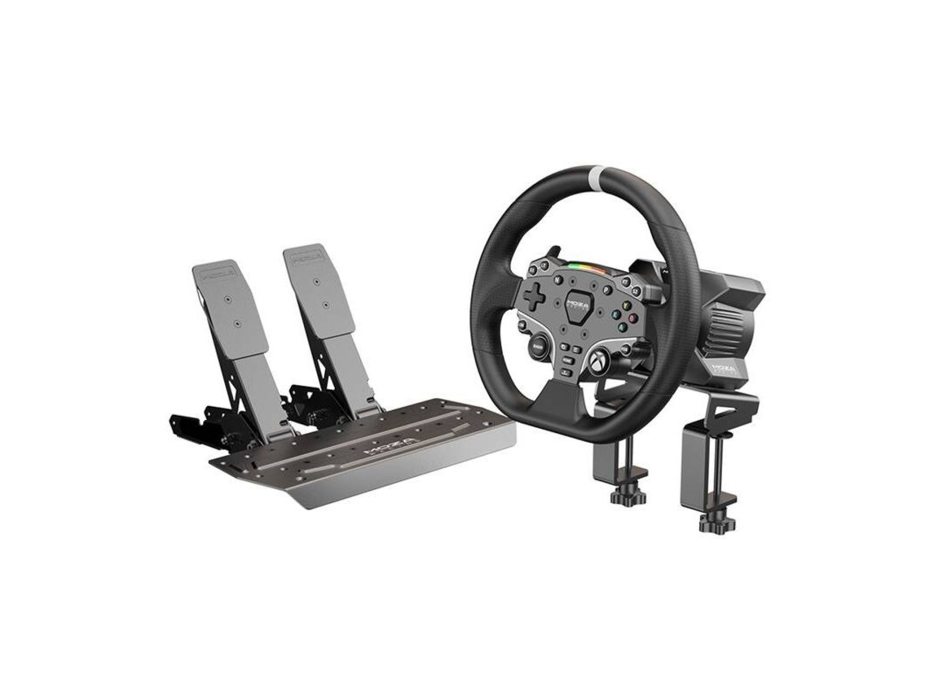 Set de juego: base R3 + volante ES + pedales SRP-Lite + abrazaderas Moza Racing R3 RS053 (X-BOX, PC)