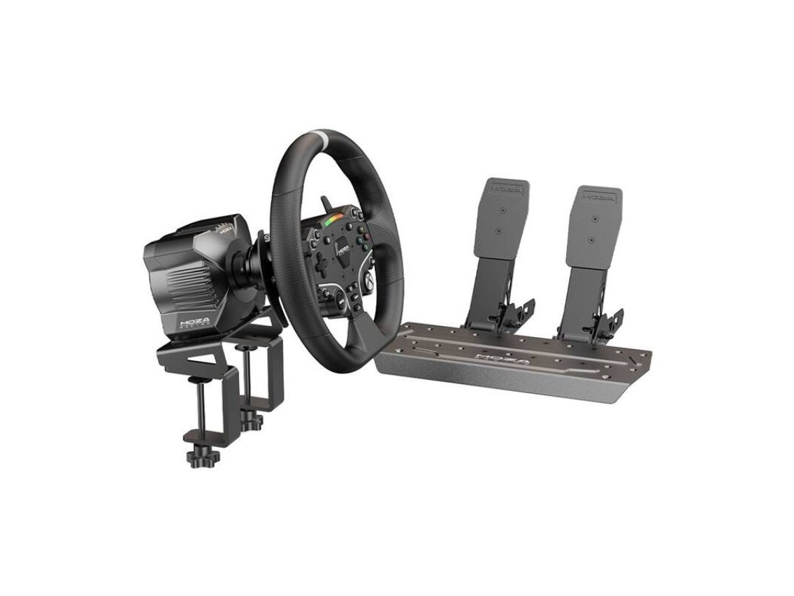 Set de juego: base R3 + volante ES + pedales SRP-Lite + abrazaderas Moza Racing R3 RS053 (X-BOX, PC)