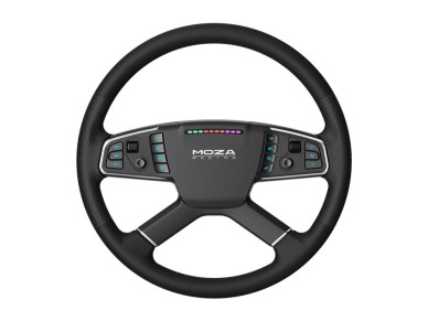 Conjunto de juego: base R5 + volante TSW para cami�n + pedales SRP-Lite + abrazaderas Moza Racing RS