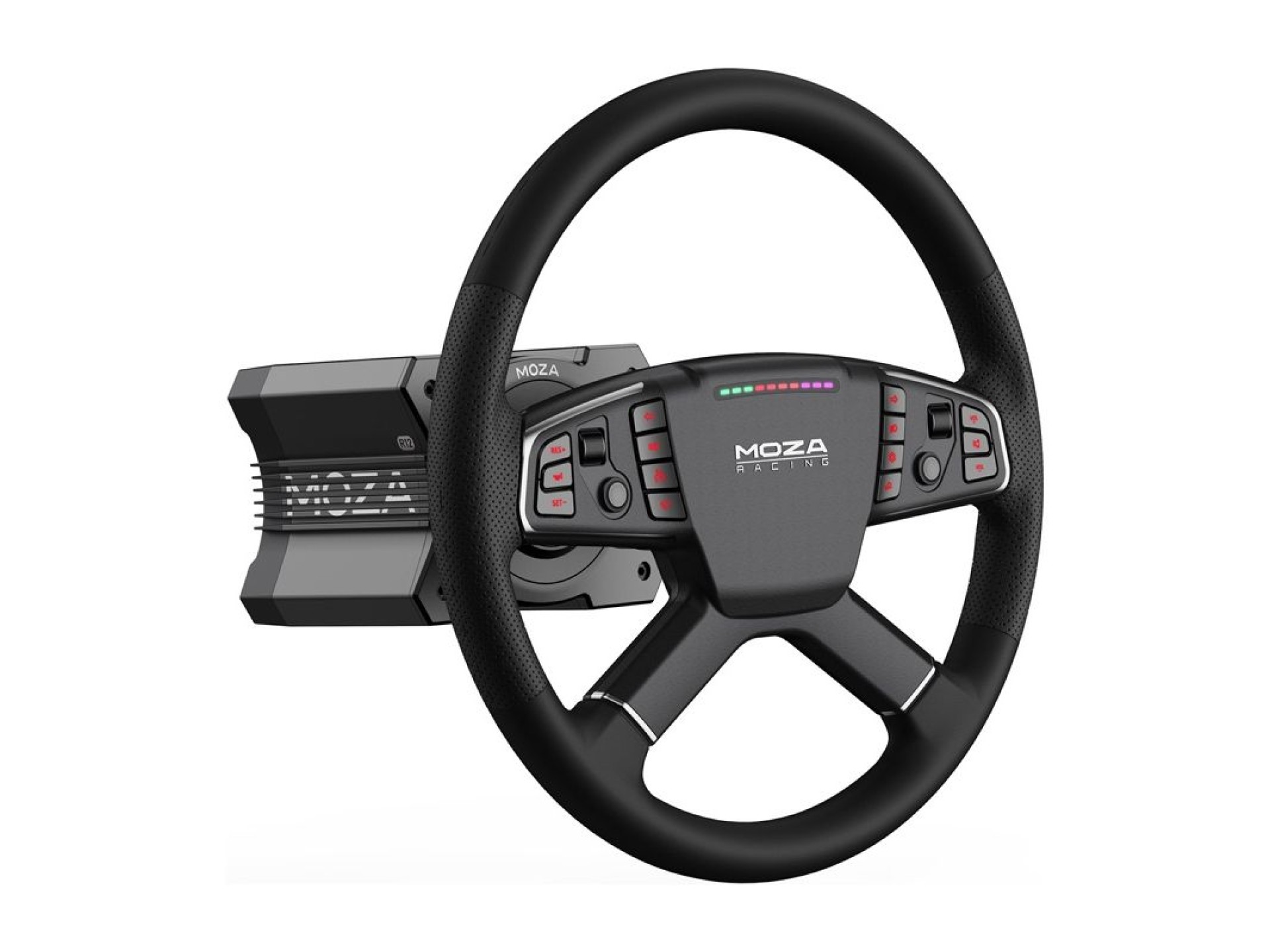 Kit de jogos - Base R5 + volante TSW para caminhão + pedais SRP-Lite + abraçadeiras Moza Racing RS07
