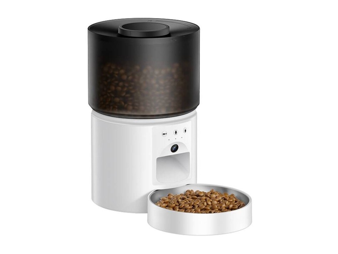 Dispensador de alimentos inteligente Rojeco RWSQA60O-3L com câmera (Branco)