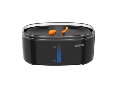 Fuente de agua para mascotas Rojeco 2,5L (negra)