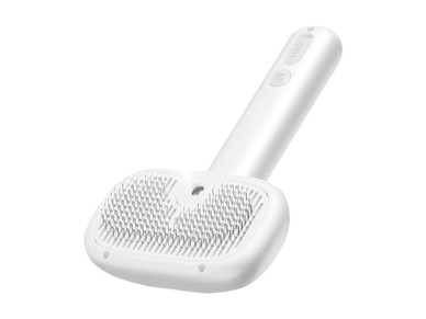 Rojeco hair grooming brush with steam function (white)