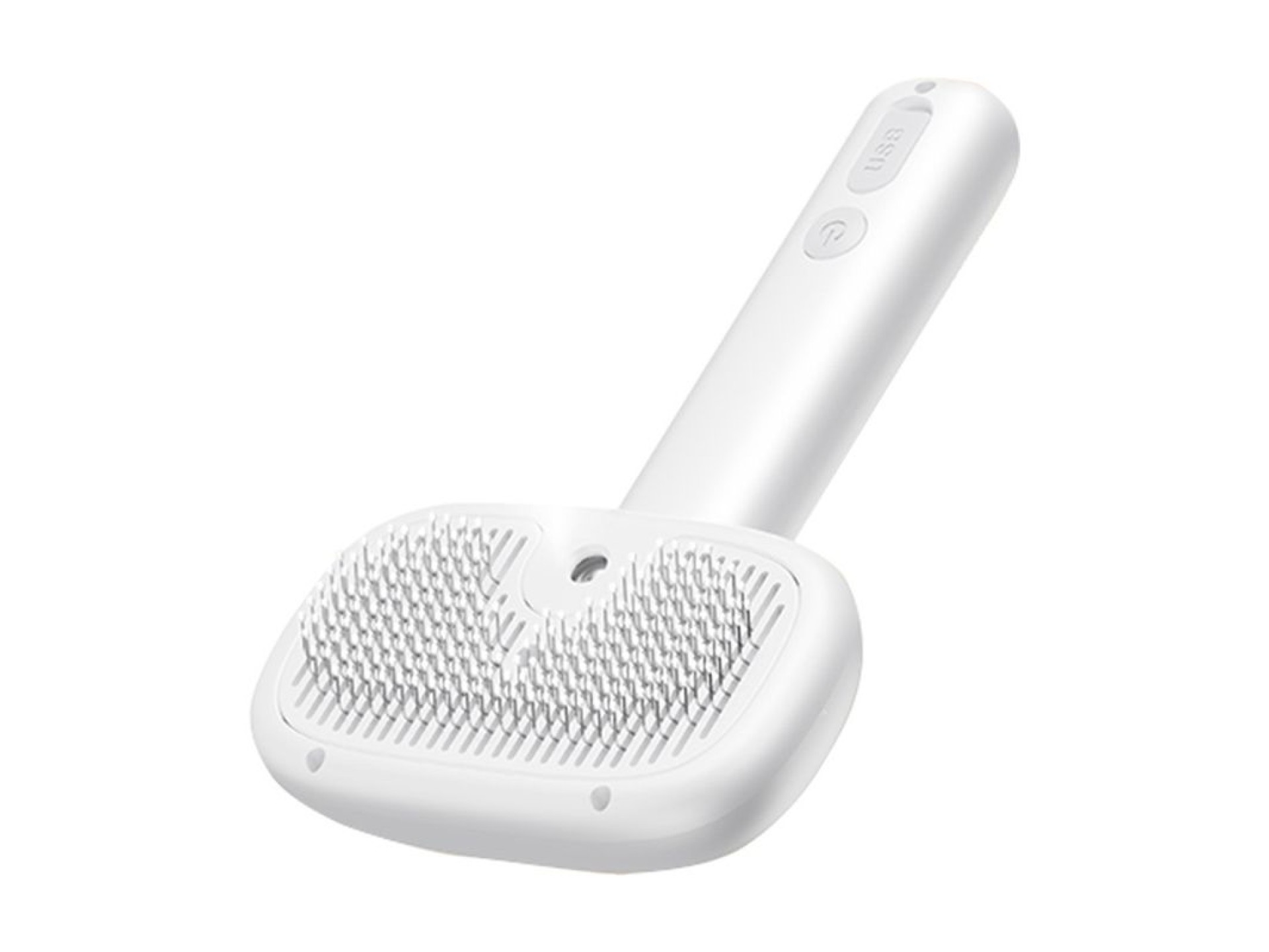 Rojeco hair grooming brush with steam function (white)