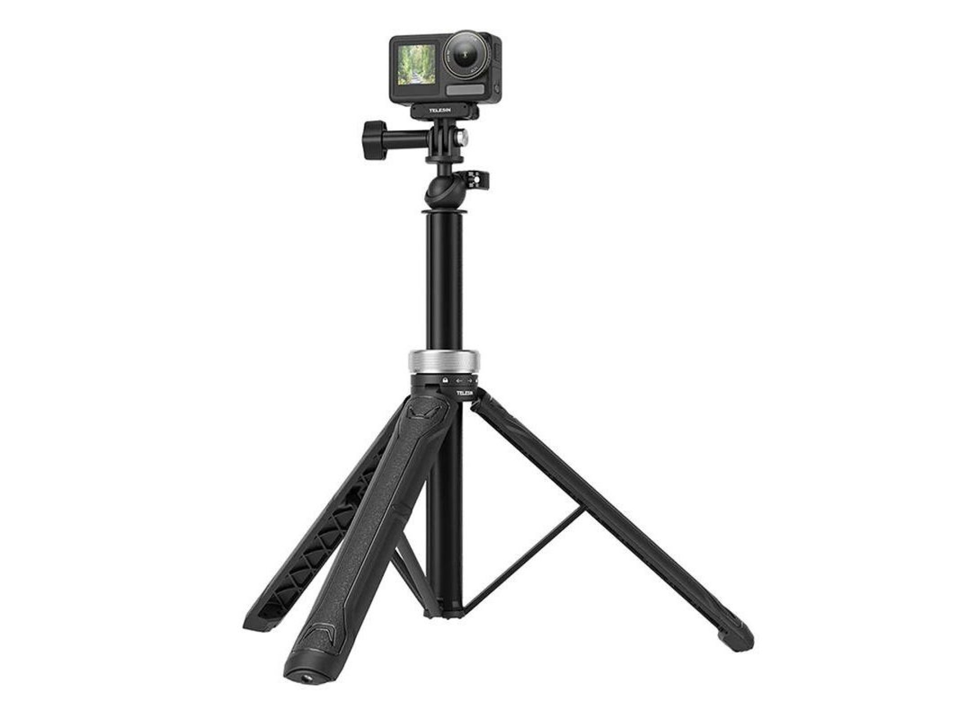 Bastão de selfie universal Telesin 360° para câmeras esportivas / celulares (S1-TSS-01)