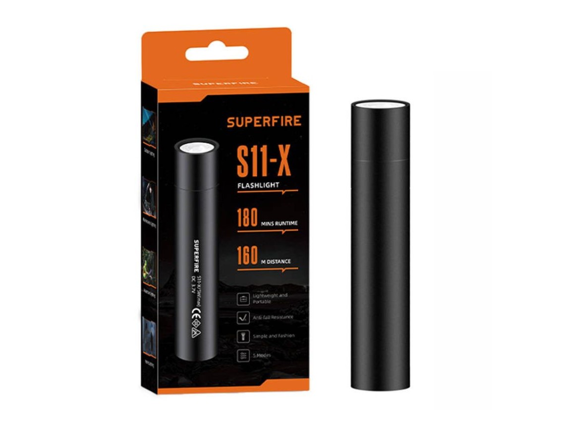 Linterna Superfire S11-X – 700lm, USB, 5 modos