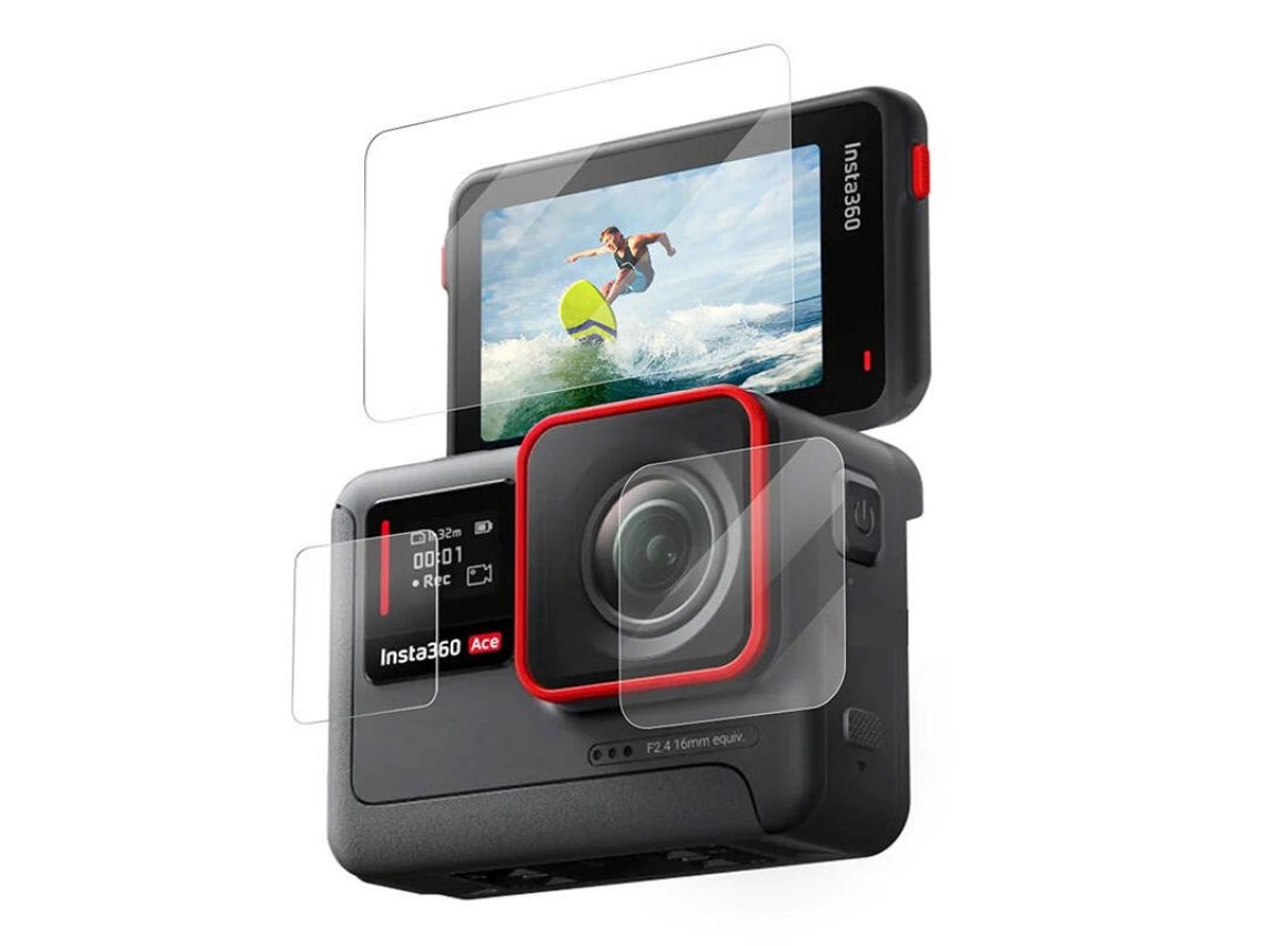 Vidro temperado TELESIN para câmera Insta360 Ace Pro / Ace