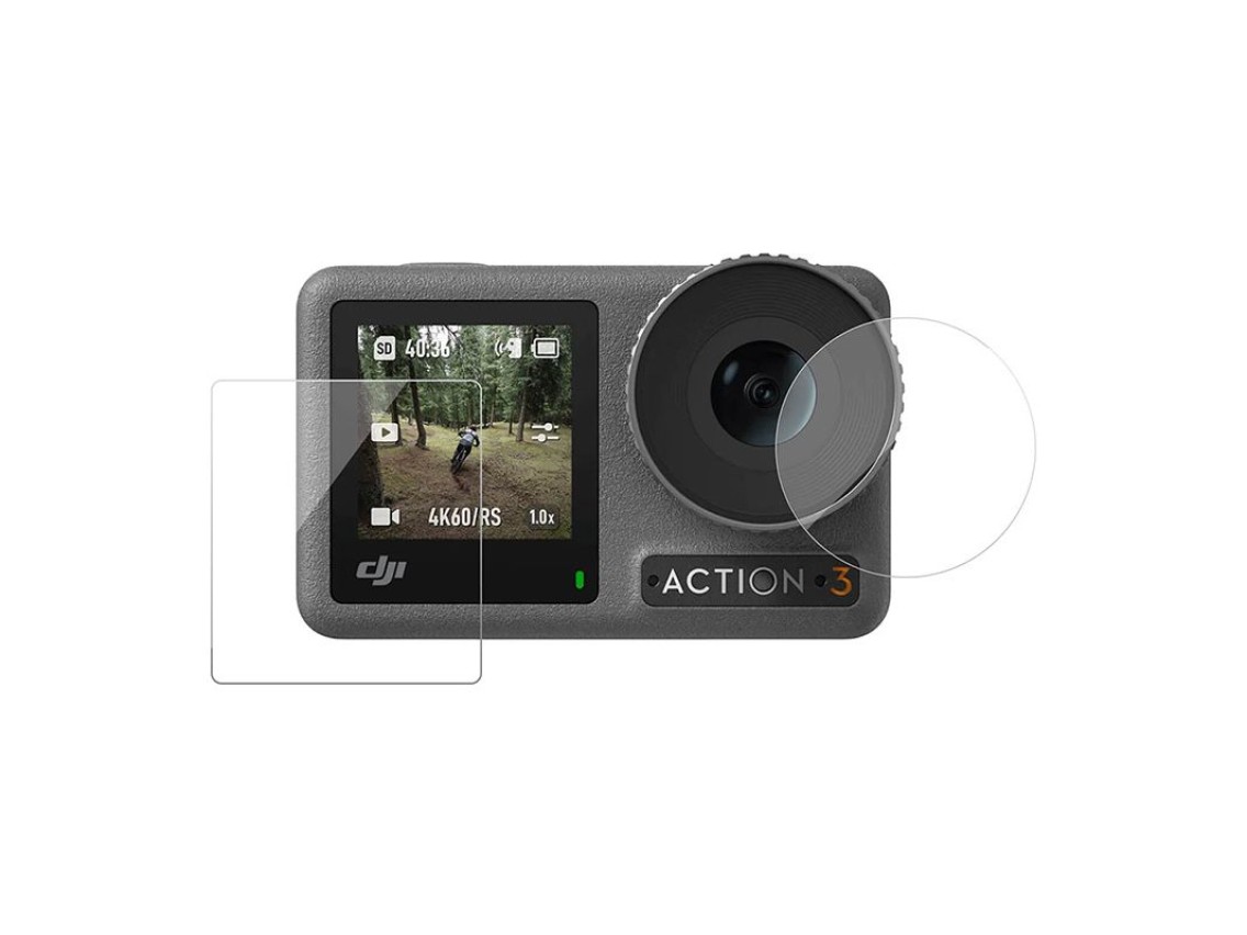 Película de vidro temperado TELESIN para DJI Osmo Action 5/4/3