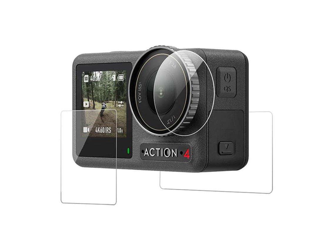 Película de vidro temperado TELESIN para DJI Osmo Action 5/4/3
