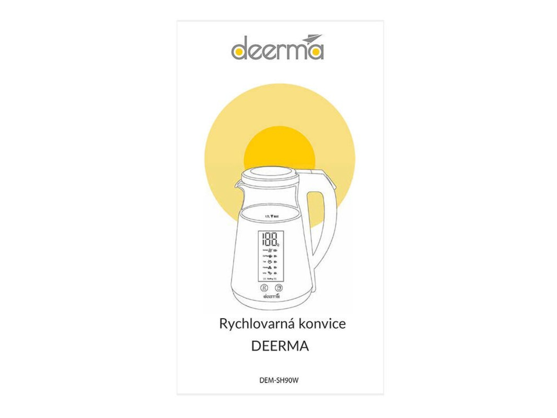Hervidor eléctrico Deerma con control de temperatura 1,7 L 1700 W SH90W