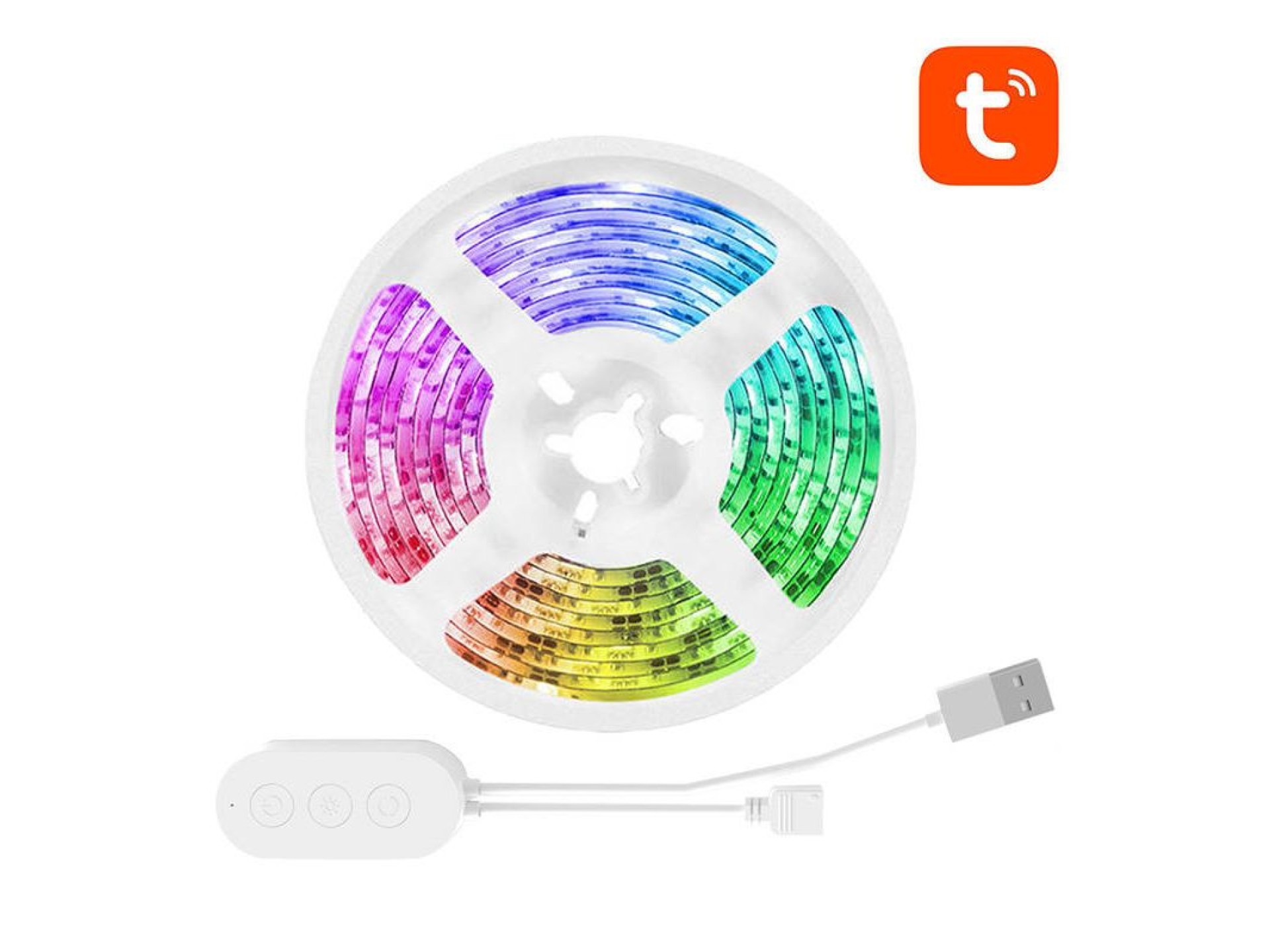 Fita inteligente LED RGB WiFi Gosund SL1 (2,8 m) Tuya
