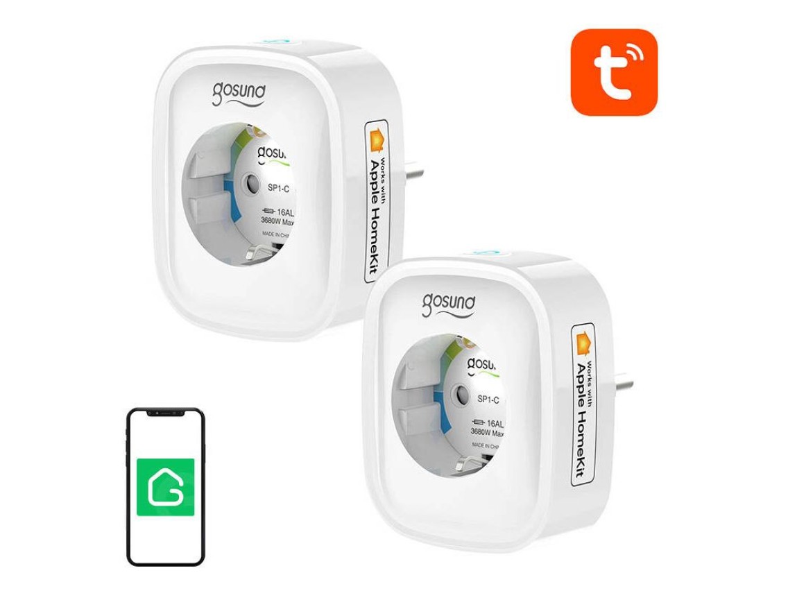 Enchufe inteligente WiFi Gosund SP1-H (paquete de 2) (HomeKit) 16A