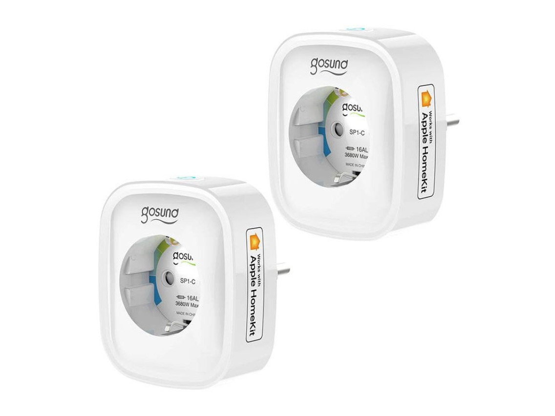 Enchufe inteligente WiFi Gosund SP1-H (paquete de 2) (HomeKit) 16A