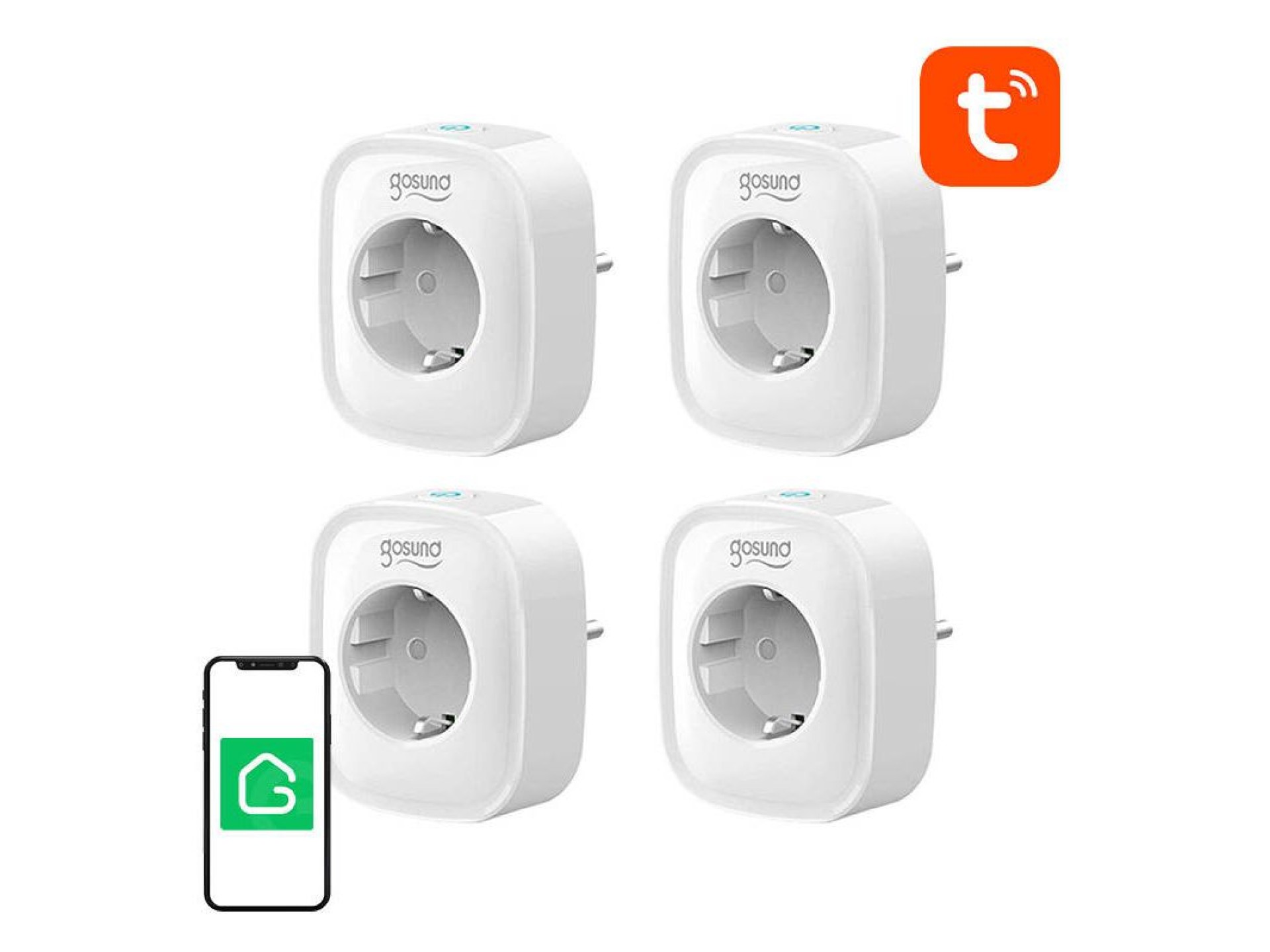 Enchufe inteligente WiFi Gosund SP1 (paquete de 4) Tuya