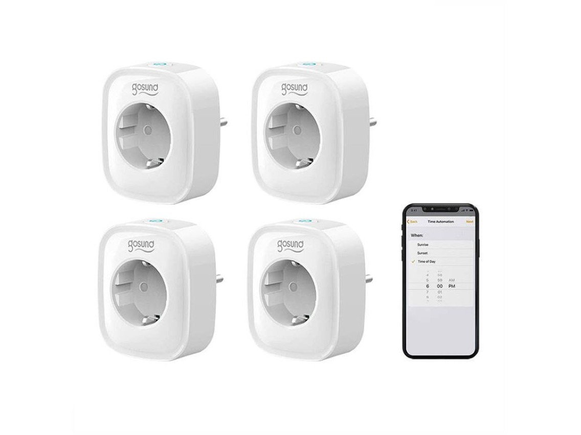 Enchufe inteligente WiFi Gosund SP1 (paquete de 4) Tuya